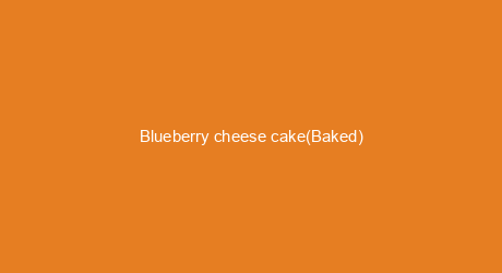 Blueberry cheese cake(Baked)